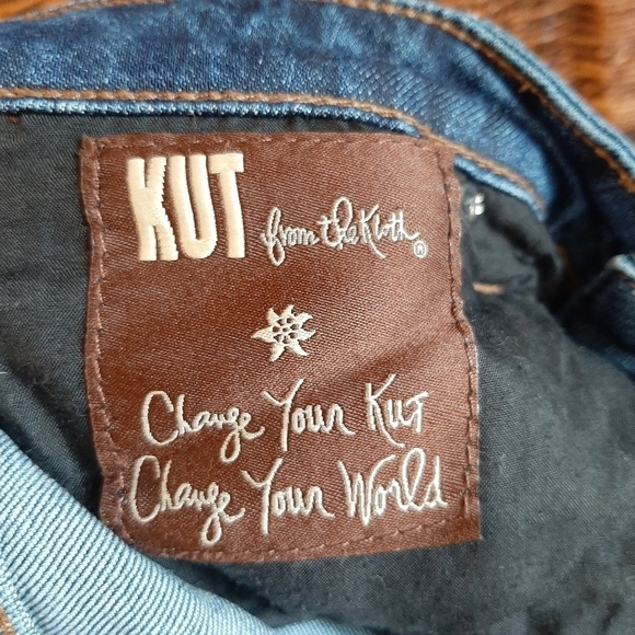 Kut from the Kloth Diana Skinny Jeans Women's 2 Distressed Frayed Low Rise Dark - Picture 6 of 7